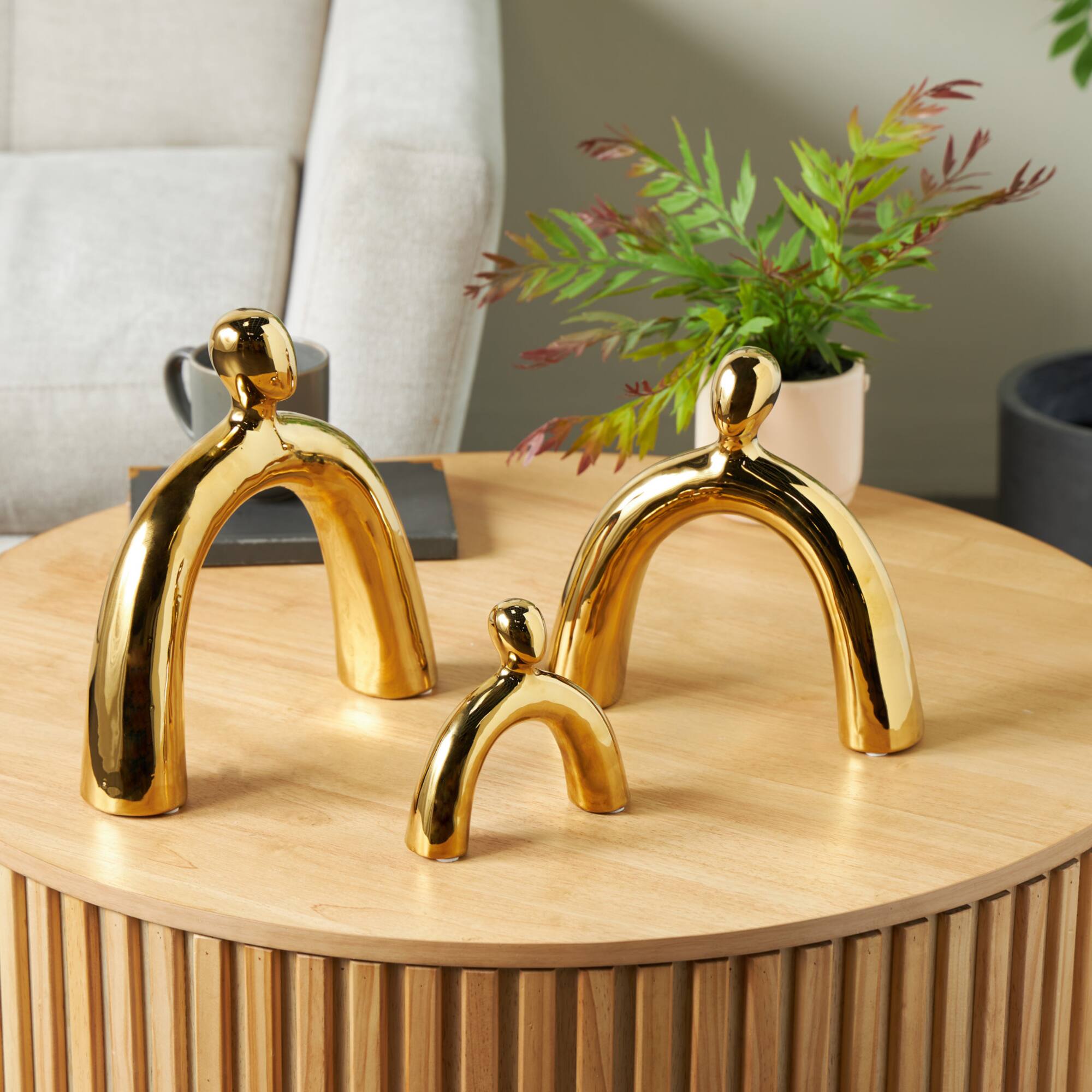 Abstract Arched Family Ceramic Sculpture Set
